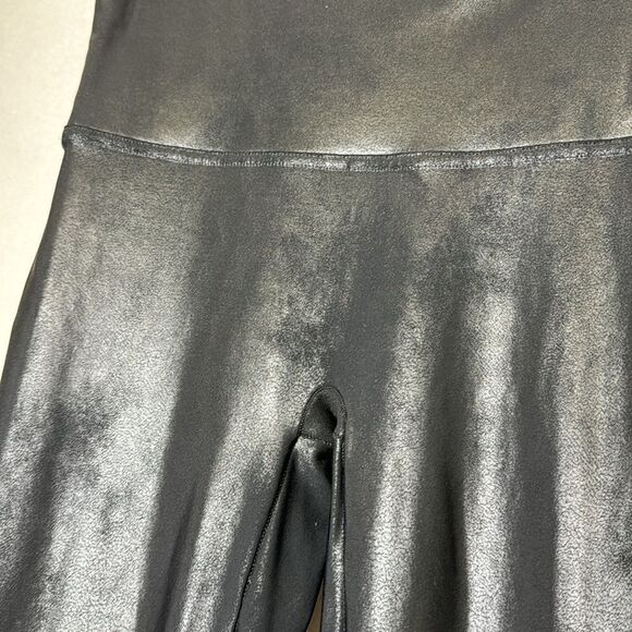 Spanx Faux Leather Shimmer Leggings Black XL - Picture 3 of 5